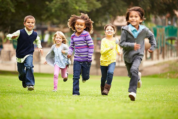Children running